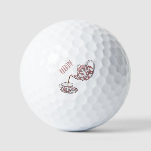 Abbildung des Teacup-Set-Cartoon Golfball (Vorderseite)