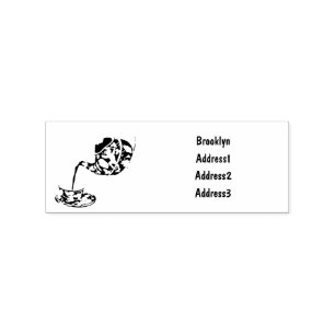 Abbildung des Teacup-Set-Cartoon Gummistempel