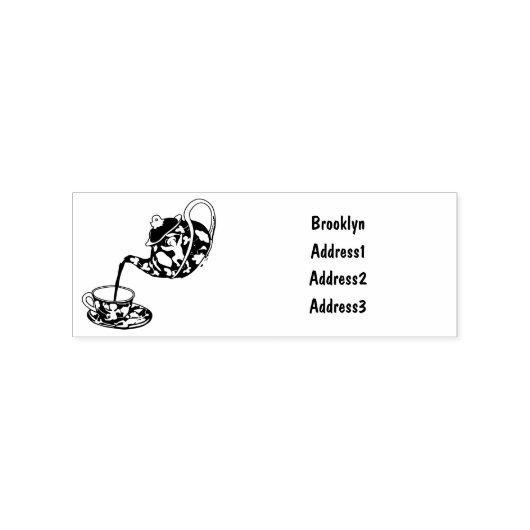 Abbildung des Teacup-Set-Cartoon Gummistempel (Prägung)