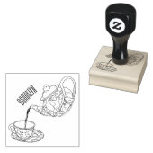Abbildung des Teacup-Set-Cartoon Gummistempel (Stempel)