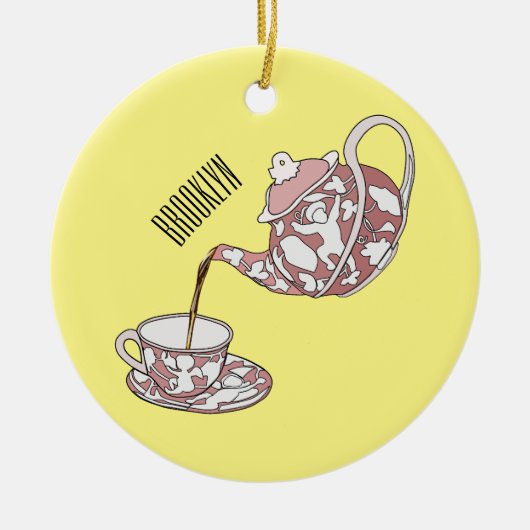 Abbildung des Teacup-Set-Cartoon Keramik Ornament (Vorne)