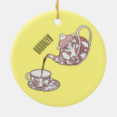 Abbildung des Teacup-Set-Cartoon Keramik Ornament (Hinten)