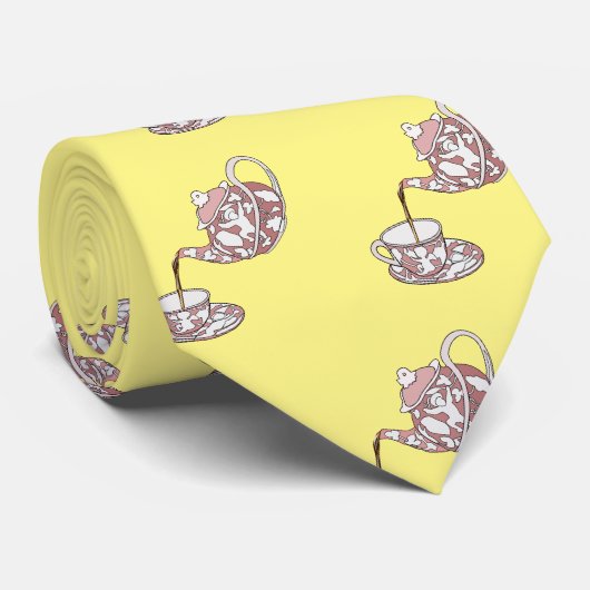 Abbildung des Teacup-Set-Cartoon Krawatte (Gerollt)