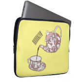 Abbildung des Teacup-Set-Cartoon Laptopschutzhülle (Vorne Rechts)