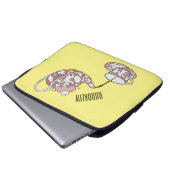 Abbildung des Teacup-Set-Cartoon Laptopschutzhülle (Vorne Knopf)
