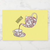 Abbildung des Teacup-Set-Cartoon Lebensmitteletikett (Einzelnes Label)