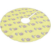 Abbildung des Teacup-Set-Cartoon Polyester Weihnachtsbaumdecke (Schrägansicht)