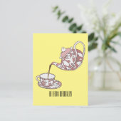 Abbildung des Teacup-Set-Cartoon Postkarte (Stehend Vorderseite)