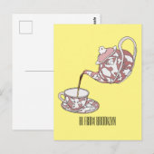 Abbildung des Teacup-Set-Cartoon Postkarte (Vorne/Hinten)