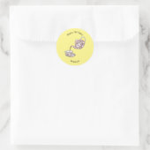Abbildung des Teacup-Set-Cartoon Runder Aufkleber (Tasche)