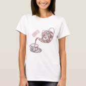Abbildung des Teacup-Set-Cartoon T-Shirt (Vorderseite)