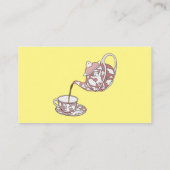 Abbildung des Teacup-Set-Cartoon Visitenkarte (Rückseite)