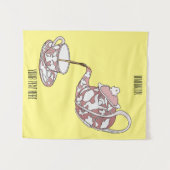 Abbildung des Teacup-Set-Cartoon Wandteppich (Vorderseite (Horizontal))
