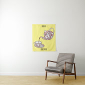 Abbildung des Teacup-Set-Cartoon Wandteppich (Beispiel)