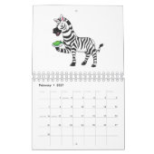 Abbildung des tierischen Cartoon Kalender (Feb 2027)