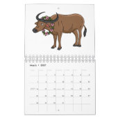 Abbildung des tierischen Cartoon Kalender (Mär 2027)