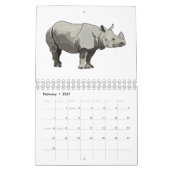 Abbildung des tierischen Cartoon Kalender (Feb 2027)