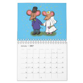 Abbildung des tierischen Cartoon Kalender (Jan 2027)