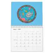 Abbildung des tierischen Cartoon Kalender (Mär 2027)