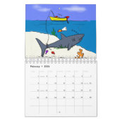 Abbildung des tierischen Cartoon Kalender (Feb 2026)