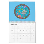 Abbildung des tierischen Cartoon Kalender (Mär 2026)