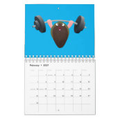 Abbildung des tierischen Cartoon Kalender (Feb 2027)