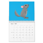 Abbildung des tierischen Cartoon Kalender (Mär 2027)