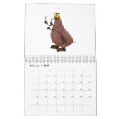 Abbildung des tierischen Cartoon Kalender (Feb 2027)