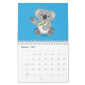 Abbildung des tierischen Cartoon Kalender (Feb 2027)