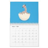 Abbildung des tierischen Cartoon Kalender (Mär 2027)