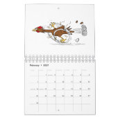 Abbildung des tierischen Cartoon Kalender (Feb 2027)