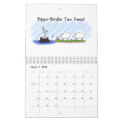 Abbildung des tierischen Cartoon Kalender (Mär 2026)