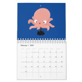 Abbildung des tierischen Cartoon Kalender (Feb 2027)