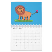Abbildung des tierischen Cartoon Kalender (Feb 2027)