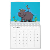 Abbildung des tierischen Cartoon Kalender (Mär 2027)