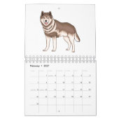 Abbildung des tierischen Cartoon Kalender (Feb 2027)