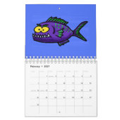 Abbildung des tierischen Cartoon Kalender (Feb 2027)