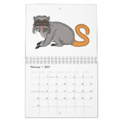 Abbildung des tierischen Cartoon Kalender (Feb 2027)