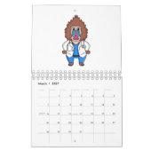 Abbildung des tierischen Cartoon Kalender (Mär 2027)