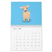 Abbildung des tierischen Cartoon Kalender (Jan 2027)