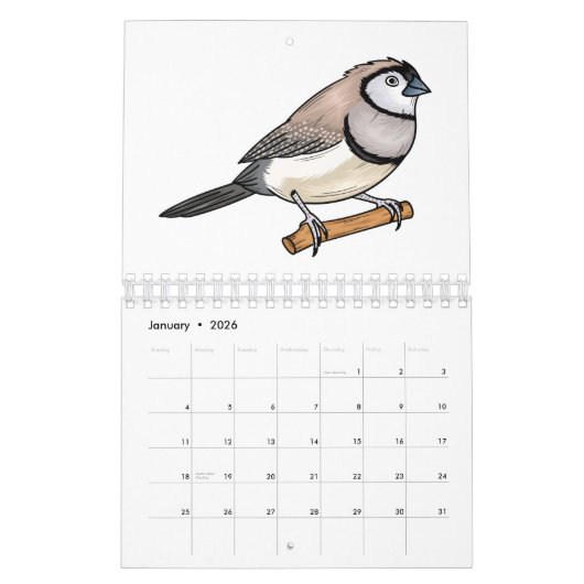 Abbildung des tierischen Cartoon Kalender (Jan 2026)