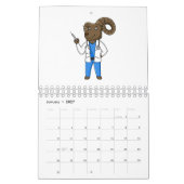 Abbildung des tierischen Cartoon Kalender (Jan 2027)