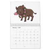 Abbildung des tierischen Cartoon Kalender (Feb 2027)