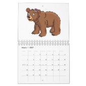 Abbildung des tierischen Cartoon Kalender (Mär 2027)