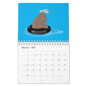 Abbildung des tierischen Cartoon Kalender (Feb 2027)