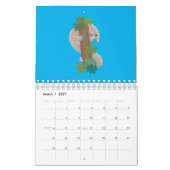 Abbildung des tierischen Cartoon Kalender (Mär 2027)
