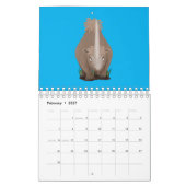 Abbildung des tierischen Cartoon Kalender (Feb 2027)