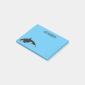 Abbildung des tödlichen Cartoon Post-it Klebezettel (angewinkelt)