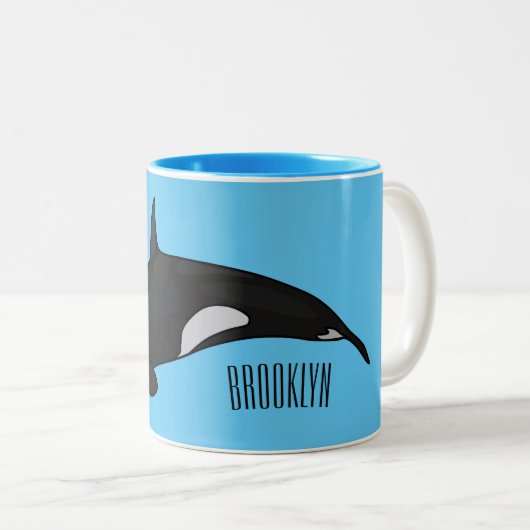 Abbildung des tödlichen Cartoon Zweifarbige Tasse (VorderseiteRechts)