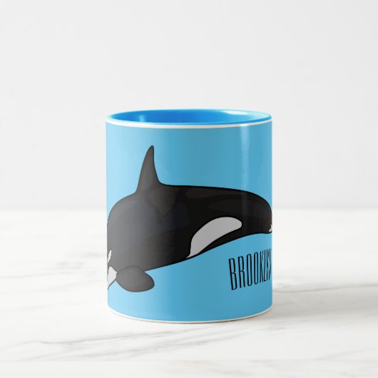 Abbildung des tödlichen Cartoon Zweifarbige Tasse (Mittel)